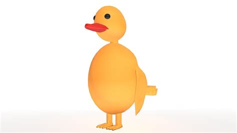3d Model Cartoon Duck Rigged Cgtrader