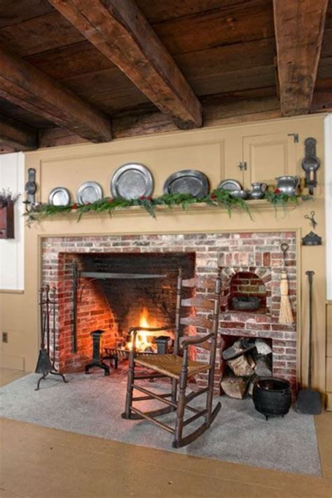 10 Rustic Painted Brick Fireplace