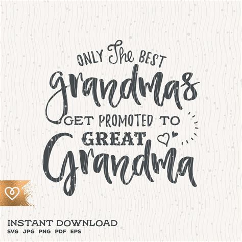 Grandma Svg Only The Best Grandmas Svg Get Promoted To Great Etsy