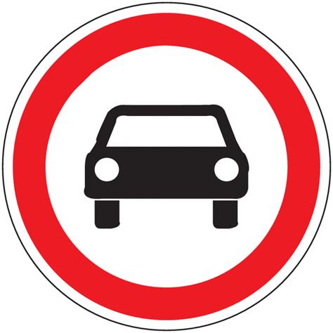 Die straßenverkehrsordnung (stvo) hat eine einzige aufgabe: Verkehrsschilder "Verbot für Kraftwagen" - StVO ...