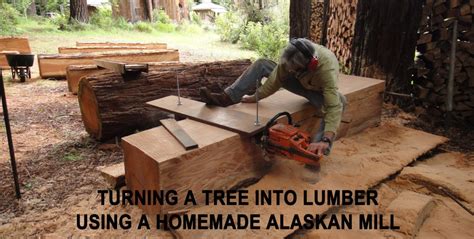 See more ideas about wood mill, chainsaw mill, wood. How To Turn A Tree Into Lumber Using A Homemade Alaskan Mill… - Eco Snippets