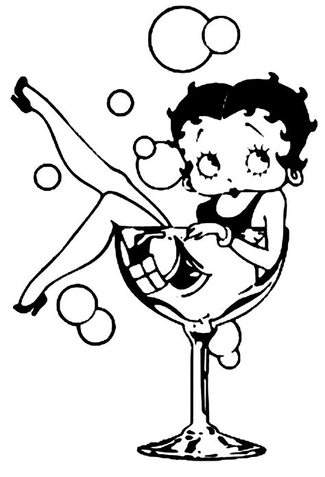 Dibujo Gratis De Betty Boop Para Imprimir Y Colorear Betty Boop