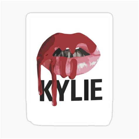 It's getting late you might be sleeping i couldn't wait i'm caught up with feeling this way don't wa. Kylie Jenner Lip Logo Stickers | Redbubble