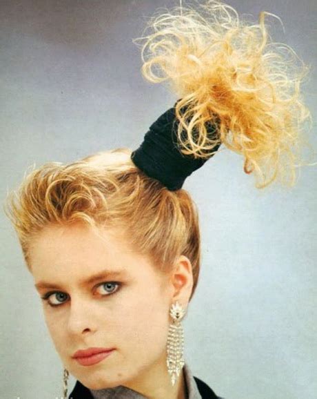 The scrunchie is perfect as a dutt hair tie. Hairstyles 80s pictures