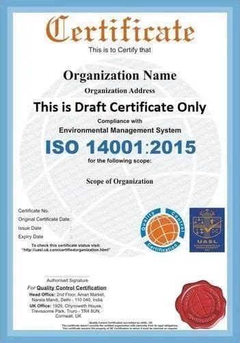 Iso 14001 Certification Iso 14001 2015 Certification In India