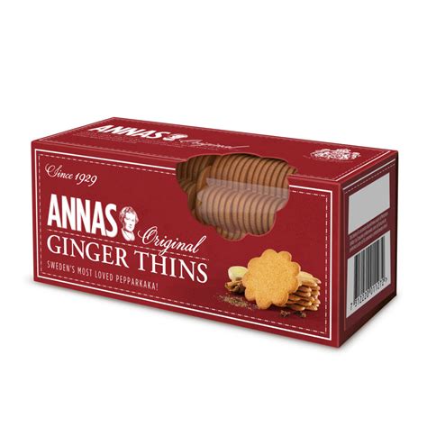 Annas Original Ginger Thins 150g Avon Vale Foods
