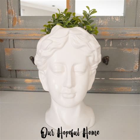 Our Hopeful Home Diy Faux Concrete Grecian Urn Head Planter