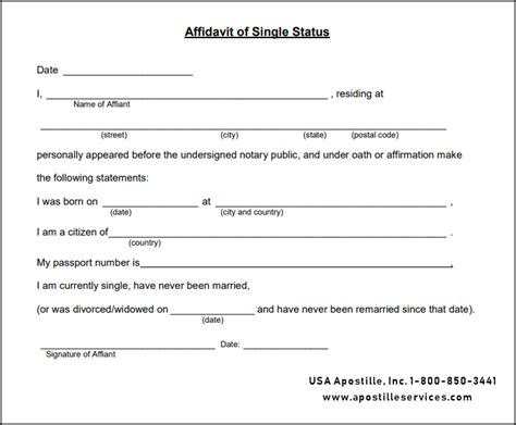 Thailand Single Status Affidavit Apostille Services