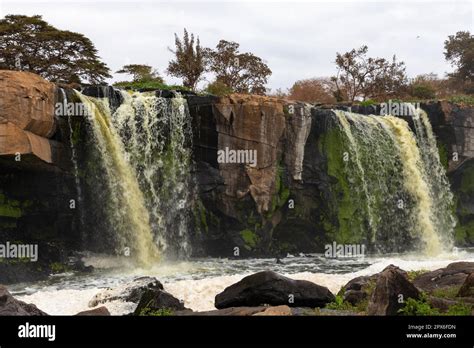Fortenn Falls Thika Athi River Waterfall Water River Kenya Stock