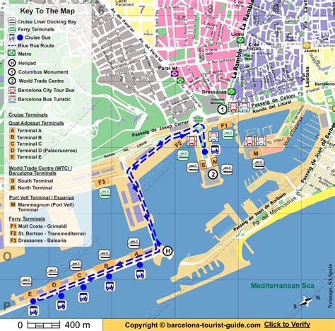 Barcelona Cruise Port Terminal Tourist Transport Dock Facilities