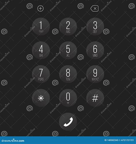 Creative Vector Illustration Of Phone Dial Keypad With Numbers