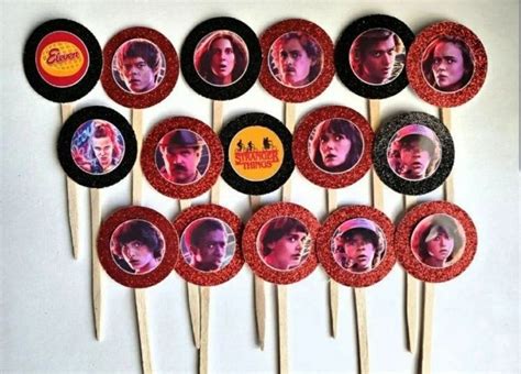 Stranger Things Cupcake Toppers Birthday Topper Cupcake Toppers