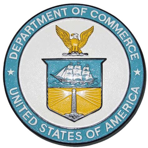Us Department Of Commerce Wooden Plaque Seals And Podium Logo Emblems