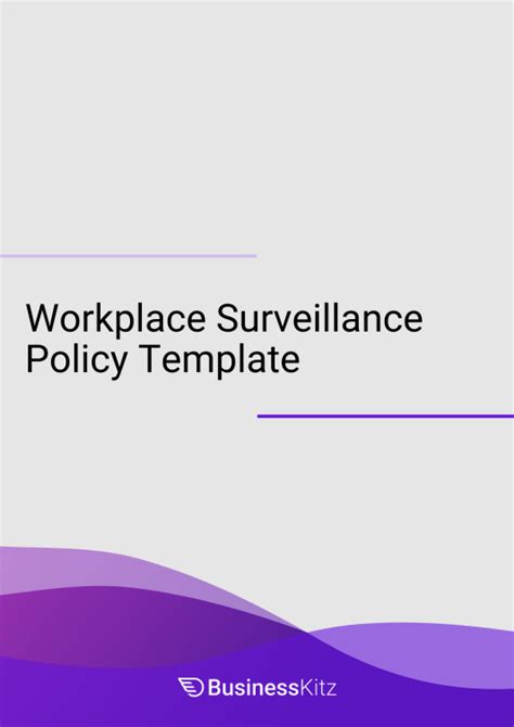 Workplace Surveillance Policy Template Business Kitz