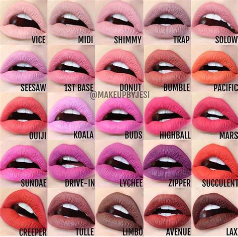 All Of The Colourpop Liquid Lipsticks Swatched Makeup Swatches Makeup