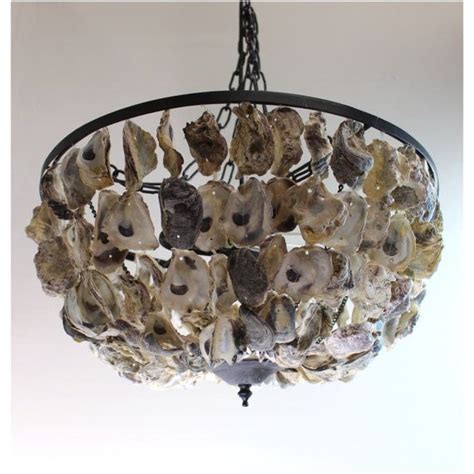 This piece is seriously like a dream come true for me. Oyster Shell Pendant Round Chandelier Hand Made Nautical ...