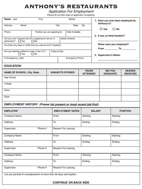 So, first off i am assuming you are talking about interacting with the cash register hardware, and creating a program for a cash register. free jobs application to print out restaurant | Anthony's ...