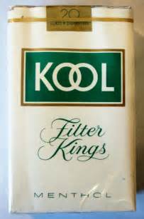 Kool Filter Kings Menthol Vintage American Cigarette Pack Cigarette