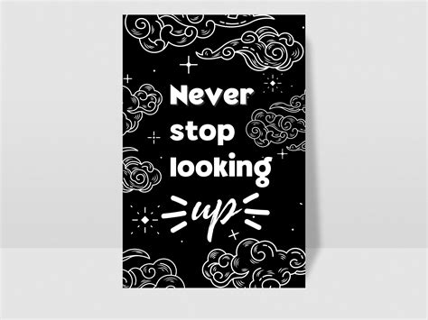 Never Stop Looking Up Print Quote Wall Art Digital Print Etsy