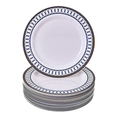 Disposable Dinner Plates 20 Pc Heavy Duty Plastic Dishes Elegant