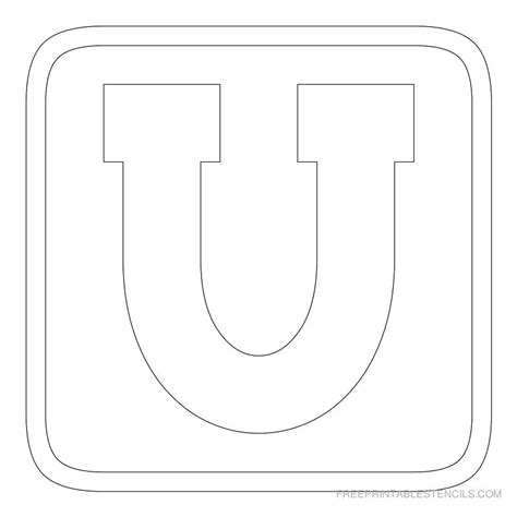 One little quirky thing about these letters is that the z is not backward as it should be for printing on the back of the cardstock. 8 Best Images of Printable Block Letter U - Free Printable Block Letter Stencils, Printable ...