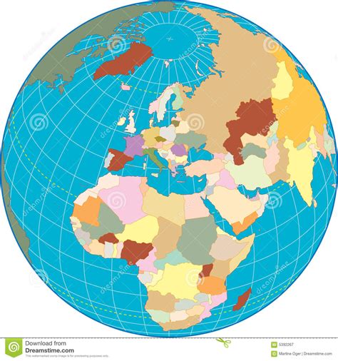 Europe On A Globe Royalty Free Stock Photography - Image: 5392267