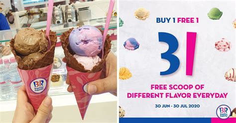 Below are 48 working coupons for baskin robbins malaysia promotion from reliable websites that we have updated for users to get maximum savings. Baskin-Robbins Is Offering A Buy 1 Free 1 Single Regular ...