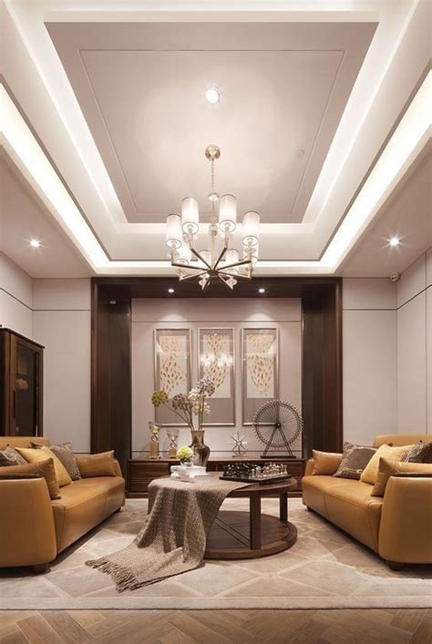 Modern False Ceilings With Cove Lighting Design For Living Room
