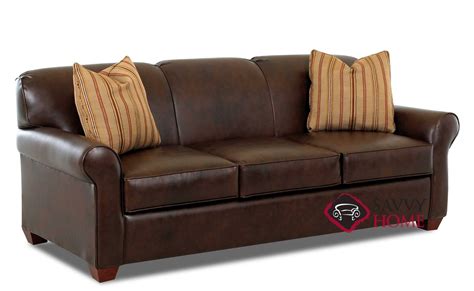 Calgary Leather Stationary Sofa By Savvy Is Fully Customizable By You