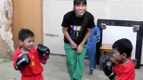 She then studied at st. Video| Mary Kom's twin babies pack a punch