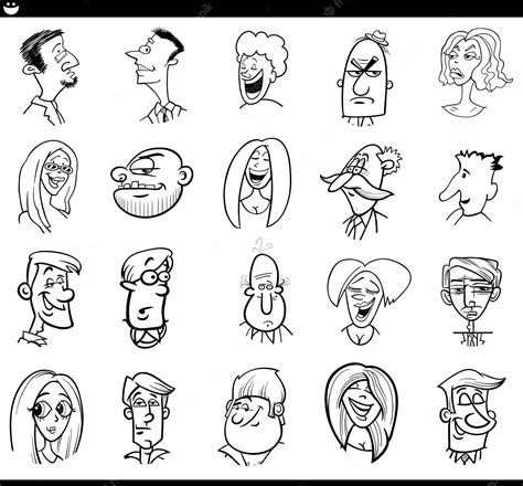 Premium Vector Cartoon People Characters Faces And Emotions Set