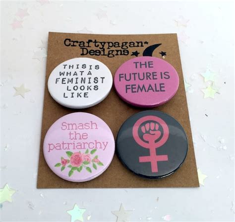 feminist pin badges t set feminist button badge pack of 4