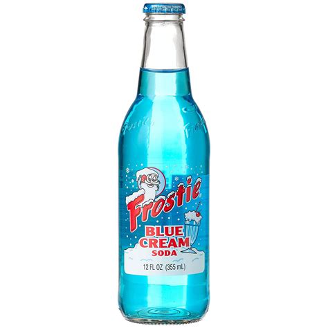 Frostie Blue Cream Soda 12 Oz Bottle Blue Dog Beverage