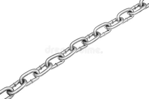 Metal Chain Isolated On White Background Metal Steel Chains For