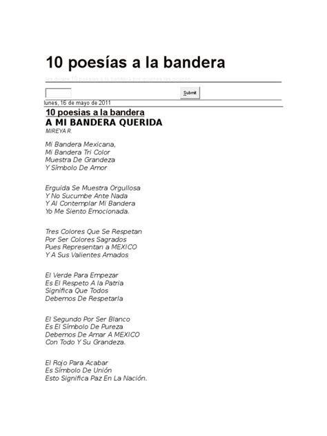 10 Poesías A La Bandera