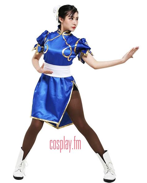 Street Fighter Chun Li Chunli Blue Dress Cosplay Costume Clothes Shoes And Accessories Ga4539445