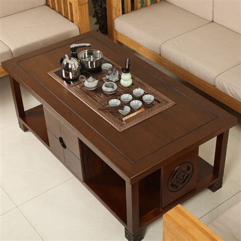 Luxury Quality Wood Kung Fu Tea Table Living Room Coffee Table