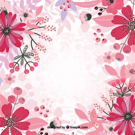 Pink Floral Background Vector Stock Image Everypixel