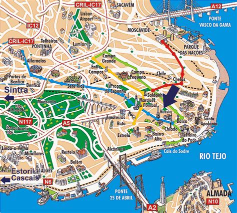 Mapa De Lisboa Viajes Y Mapas