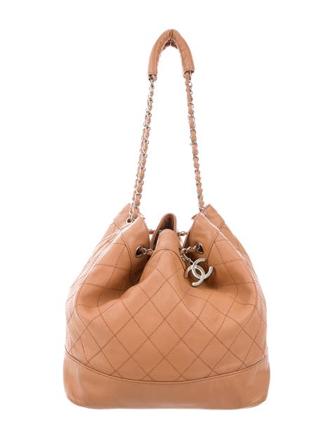 Chanel Surpique Bucket Bag Handbags Cha187873 The Realreal