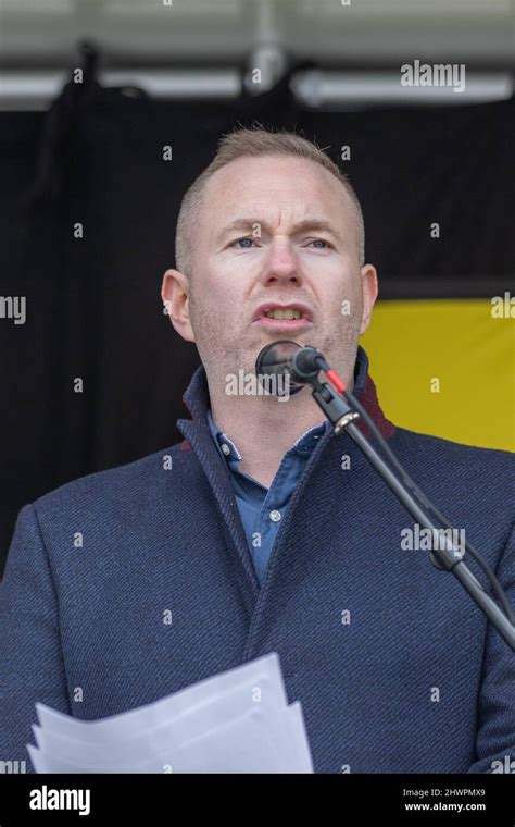 Sinn Féin Mp For South Down Chris Hazzard Speaks At A Stop The War Stop Nato Expansion Rally