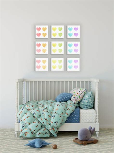 Pastel Heart Wall Decor Set Trendy Wall Decor Set Home Wall Art Decor