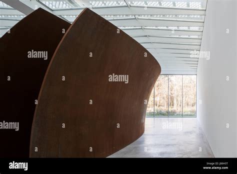 View Through Exhibtion Space With Richard Serras Corten Steel