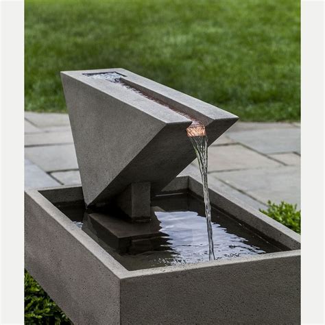 Ultra Modern Triad Outdoor Water Fountain Kinsey Garden Decor