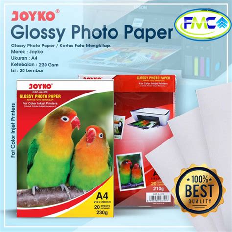 Jual Kertas Foto Glossy A Joyko Premium Photo Paper Gsm Gram Tebal