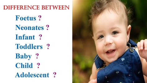 Difference Fetus Neonates Infant Toddlers Baby Child Adolescent