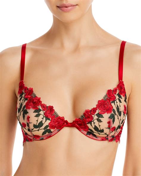 Fleur Du Mal Roses And Thorns Embroidered Demi Bra Lyst