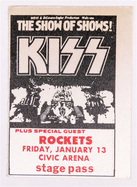Kiss Backstage Pass Alive Ii Civic Arena Reproduction Kiss Museum