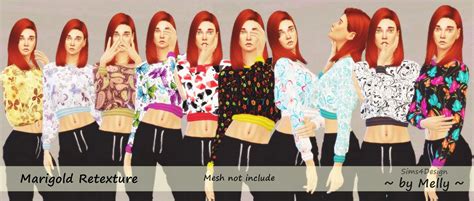 Sims Houses By Melly Shirt Recolor Marigold