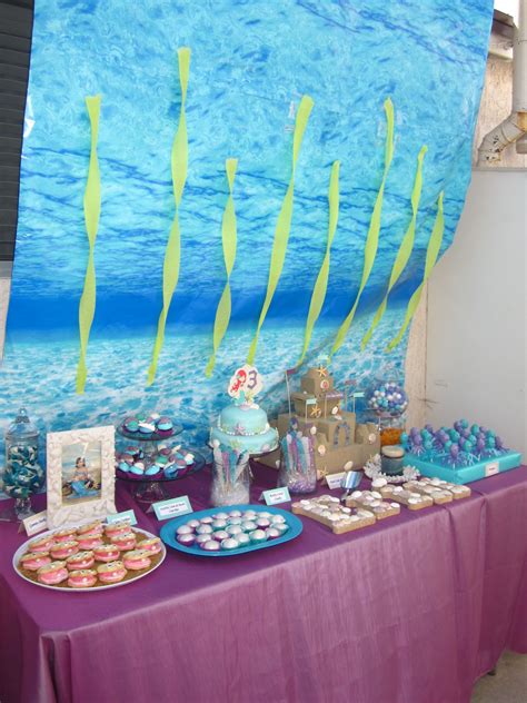 under the sea candy table candy table mermaid party party time